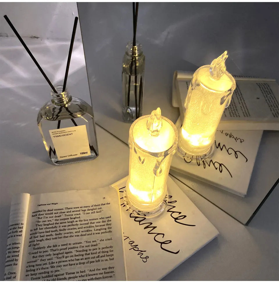 LED Flameless Crystal Candle Lamp