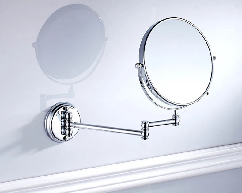 Antique Bronze Wall Mounted Magnifier Mirror