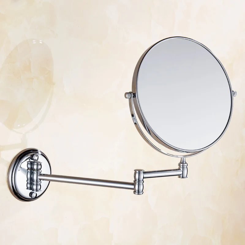 Antique Bronze Wall Mounted Magnifier Mirror
