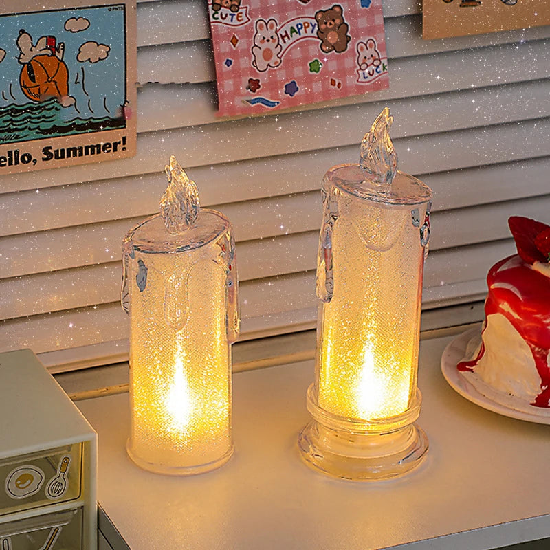 LED Flameless Crystal Candle Lamp