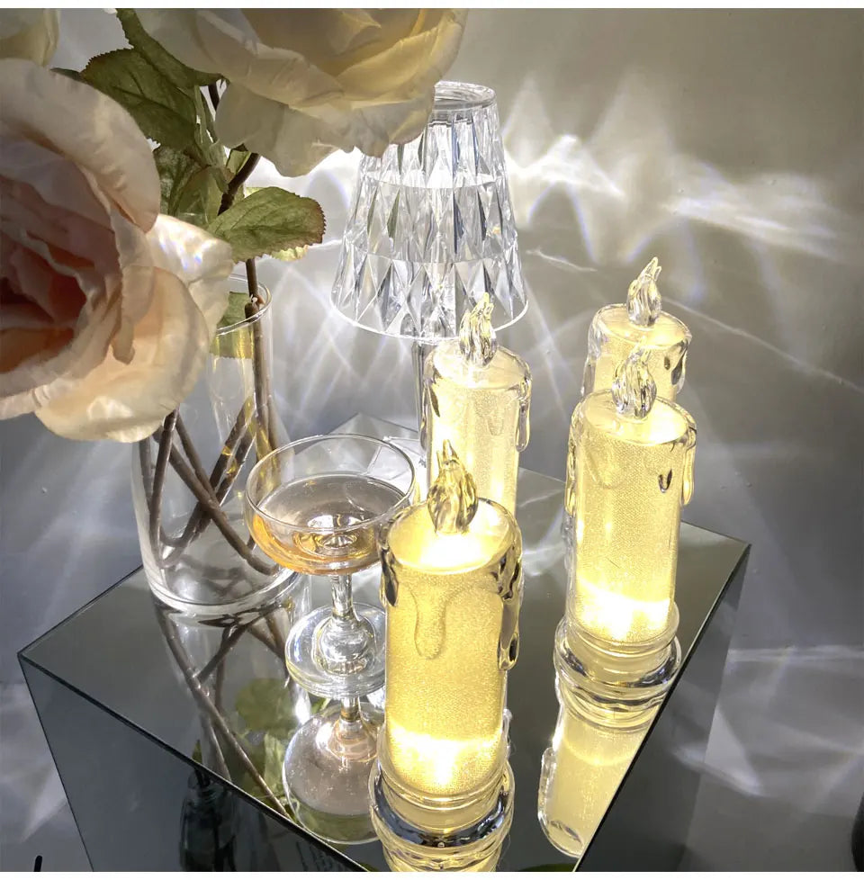 LED Flameless Crystal Candle Lamp