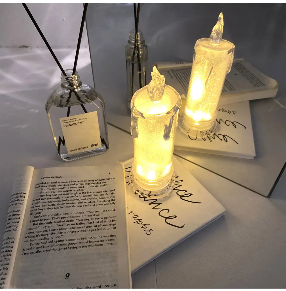 LED Flameless Crystal Candle Lamp