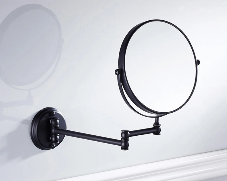 Antique Bronze Wall Mounted Magnifier Mirror
