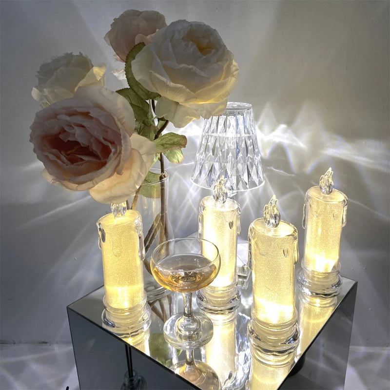 LED Flameless Crystal Candle Lamp