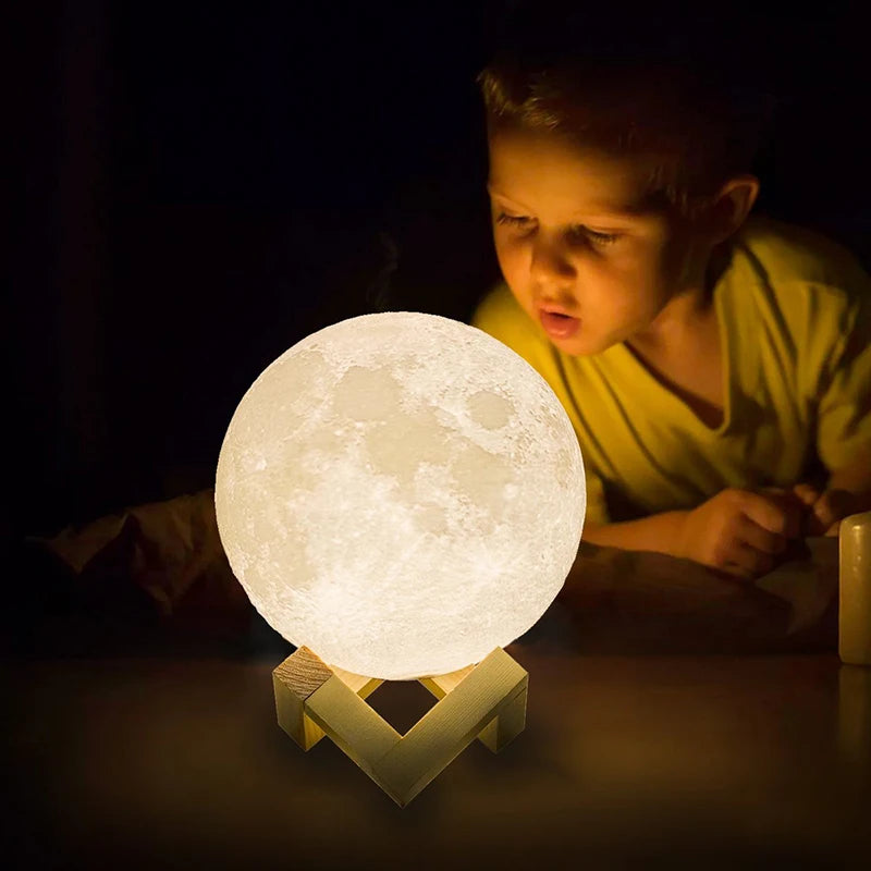 Floating LED Moon Lamp with Magnetic Base