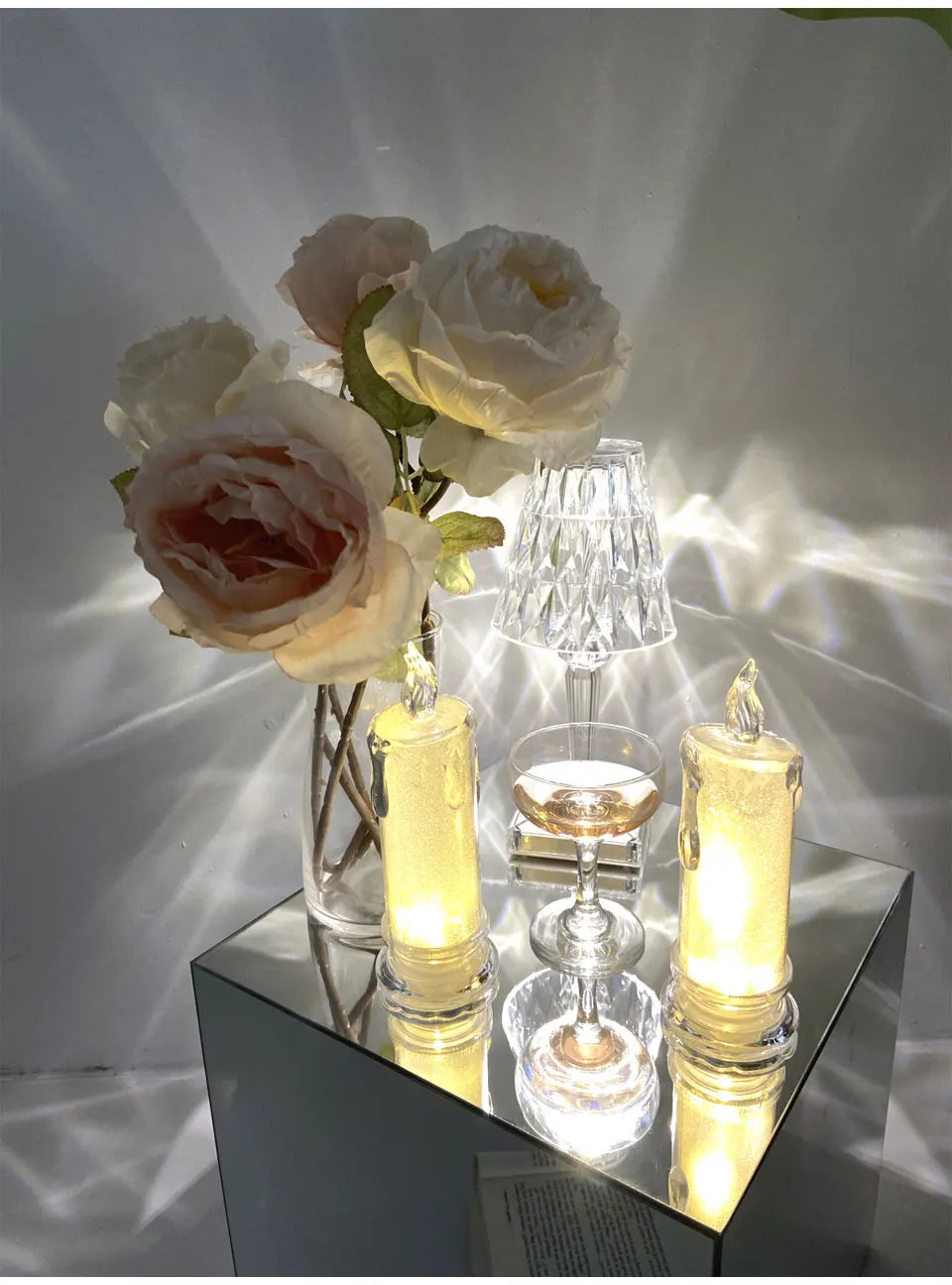 LED Flameless Crystal Candle Lamp