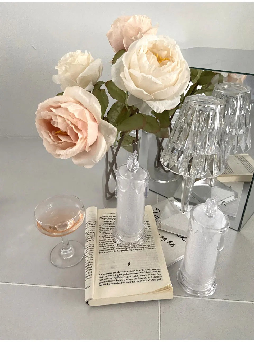 LED Flameless Crystal Candle Lamp