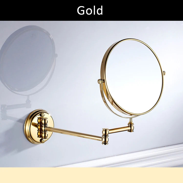 Antique Bronze Wall Mounted Magnifier Mirror