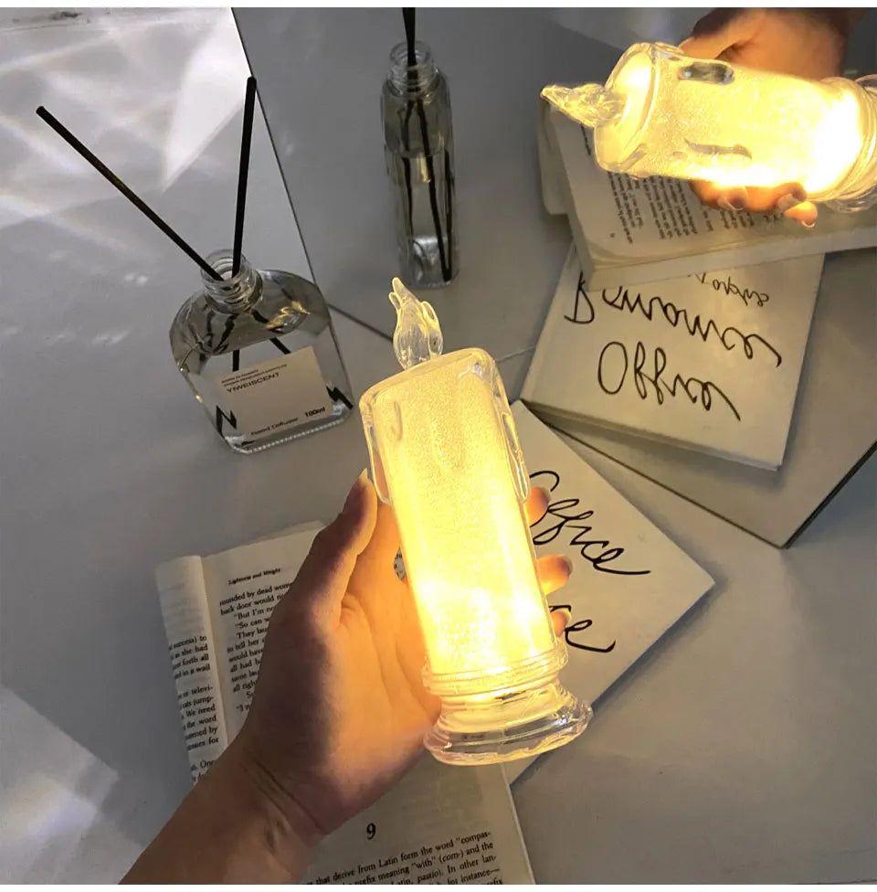 LED Flameless Crystal Candle Lamp