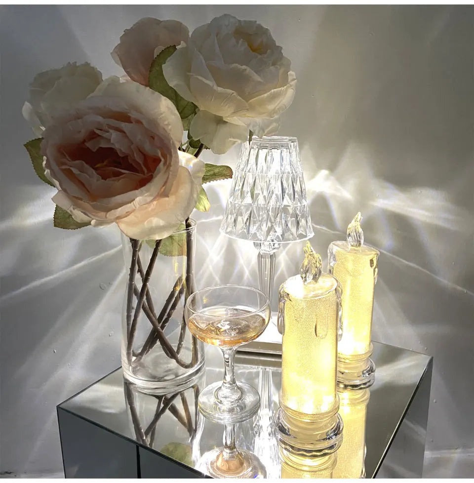 LED Flameless Crystal Candle Lamp