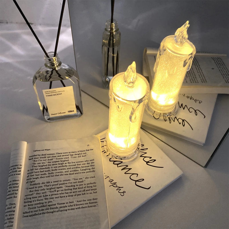 LED Flameless Crystal Candle Lamp