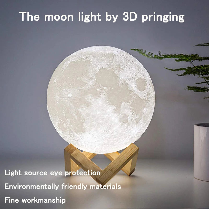 Floating LED Moon Lamp with Magnetic Base