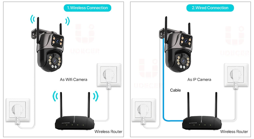 4K 8MP HD Wifi PTZ Camera Outdoor (4MP Dual Lens Dual Screen AI Auto Tracking IP Camera CCTV Audio Video Surveillance)