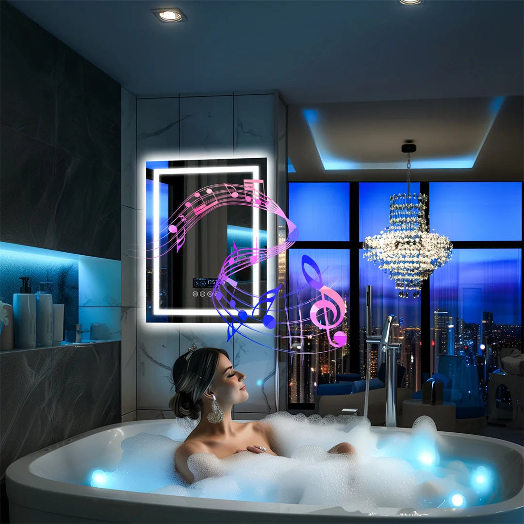Large Illuminated LED Bluetooth Vanity Mirror(Anti-Fog)