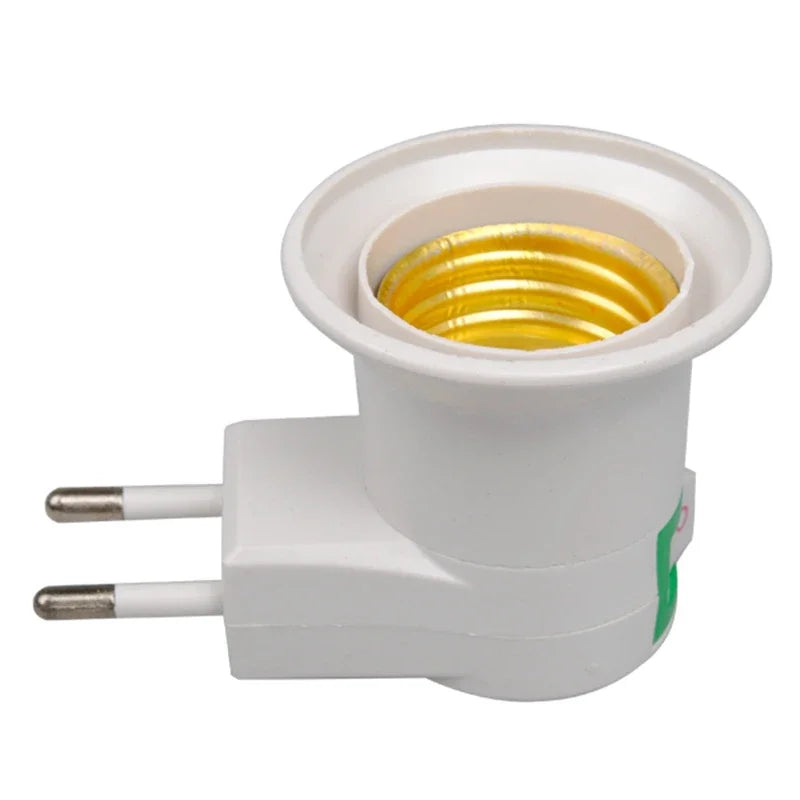 E27 EU Plug Lamp Base with On/Off Switch
