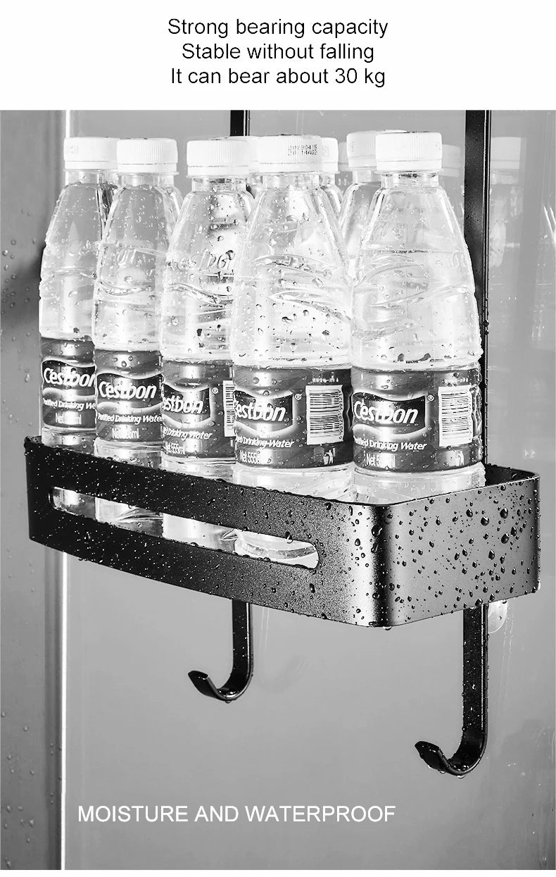 Nail-Free Hanging Bath Shelves