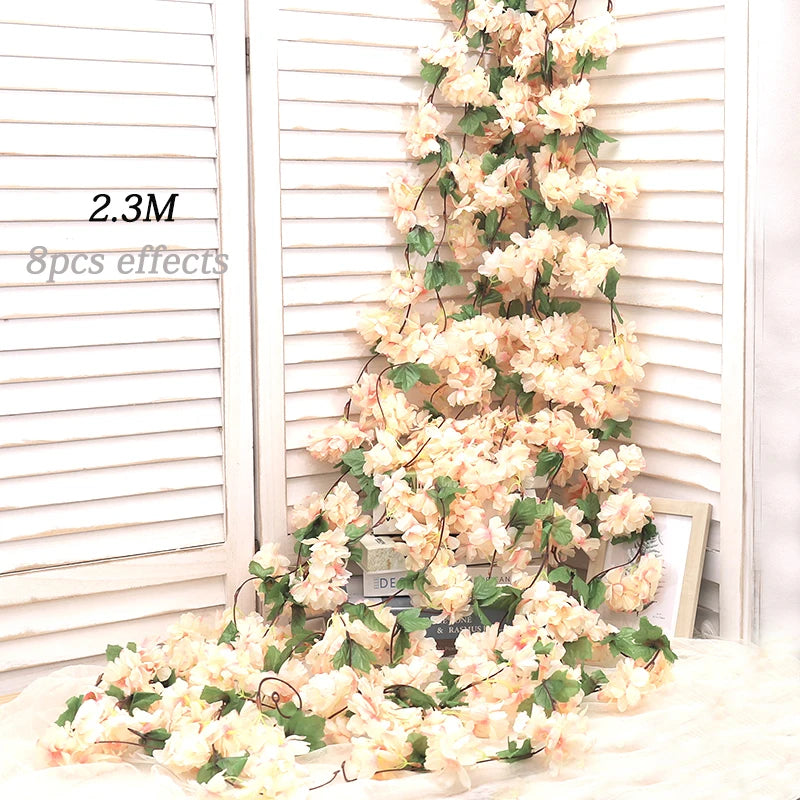 Artificial Silk Cherry Blossom Vine DIY Arrange