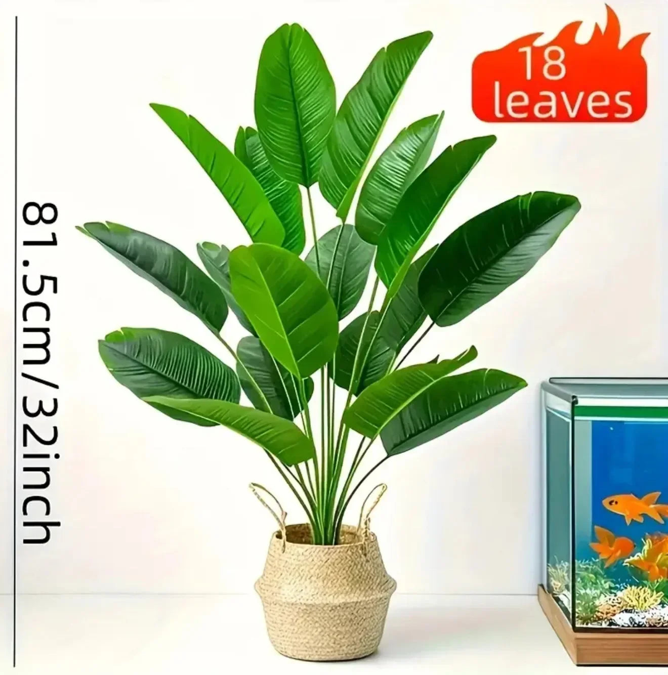 18 Large Artificial Banana Plant Leaves