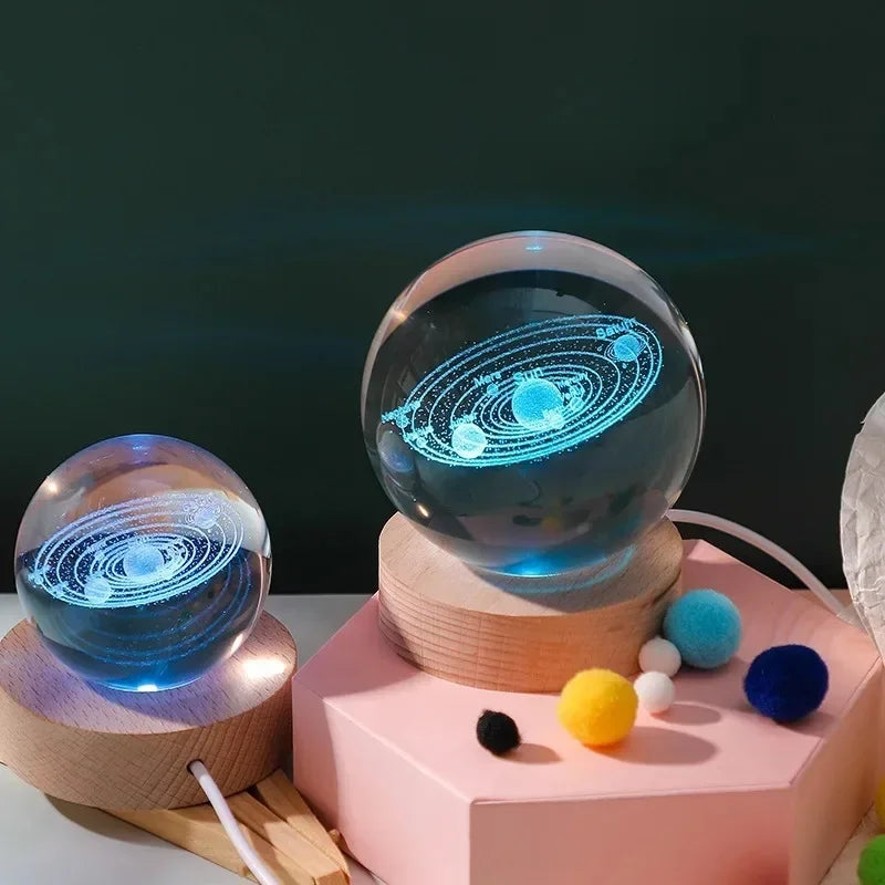 3D Crystal Ball Night Light Lamp