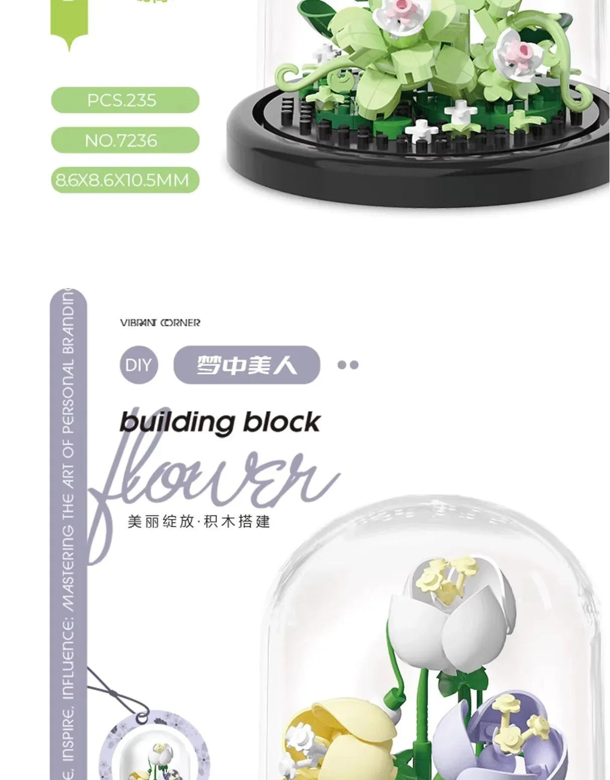 Flower Bouquet Bonsai Building Blocks