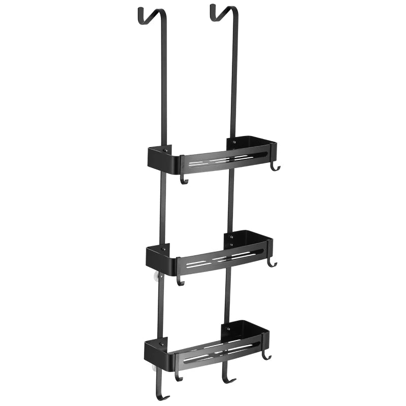 Nail-Free Hanging Bath Shelves