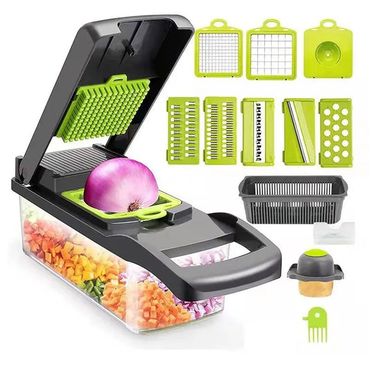 12 in 1 Multifunctional Veggie Slicer & Chopper Set(1 Pc)