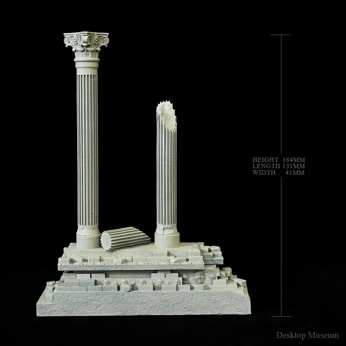 185mm Roman Column Aquatic Decor