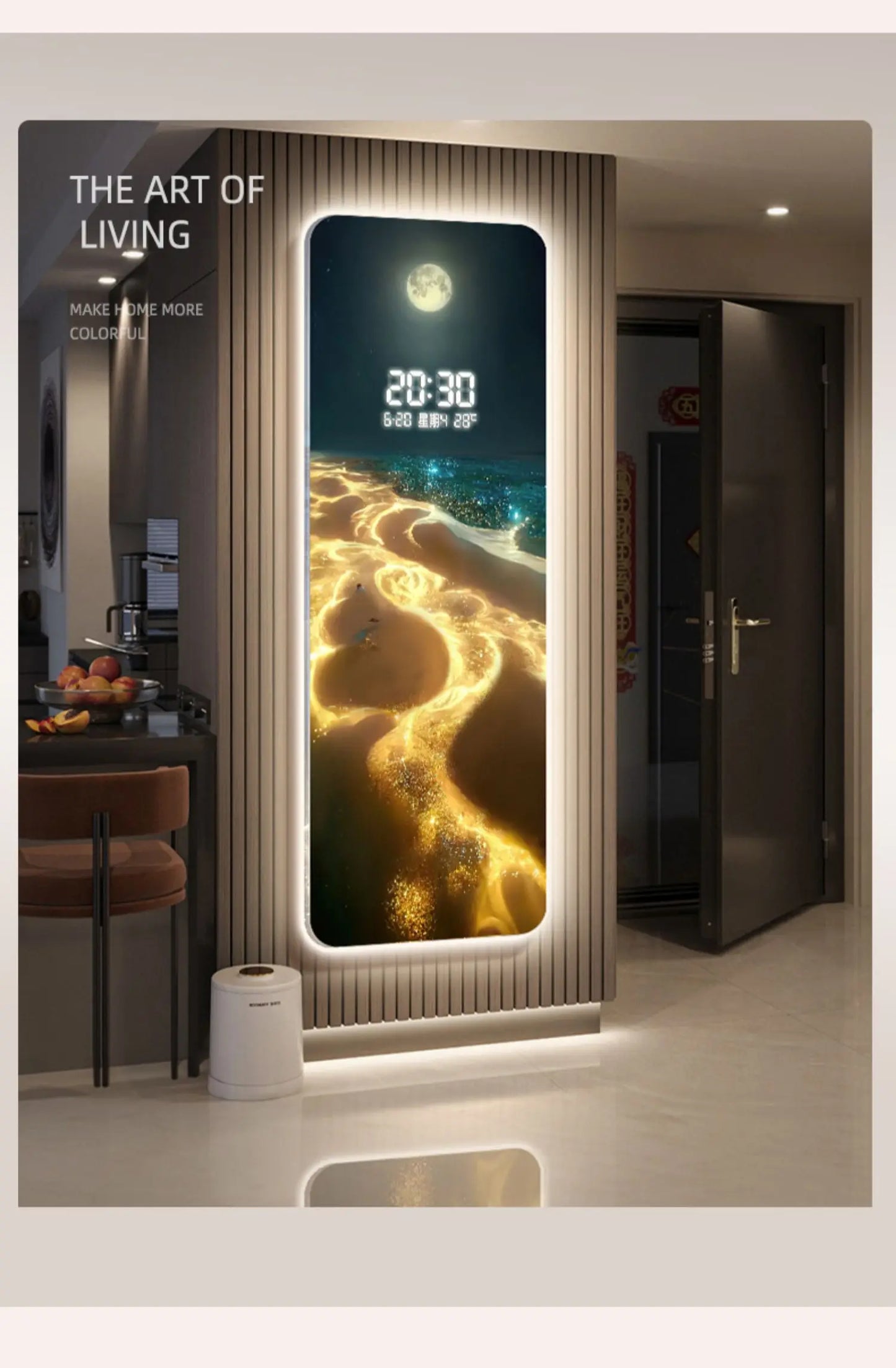 Wave & Moon Clock