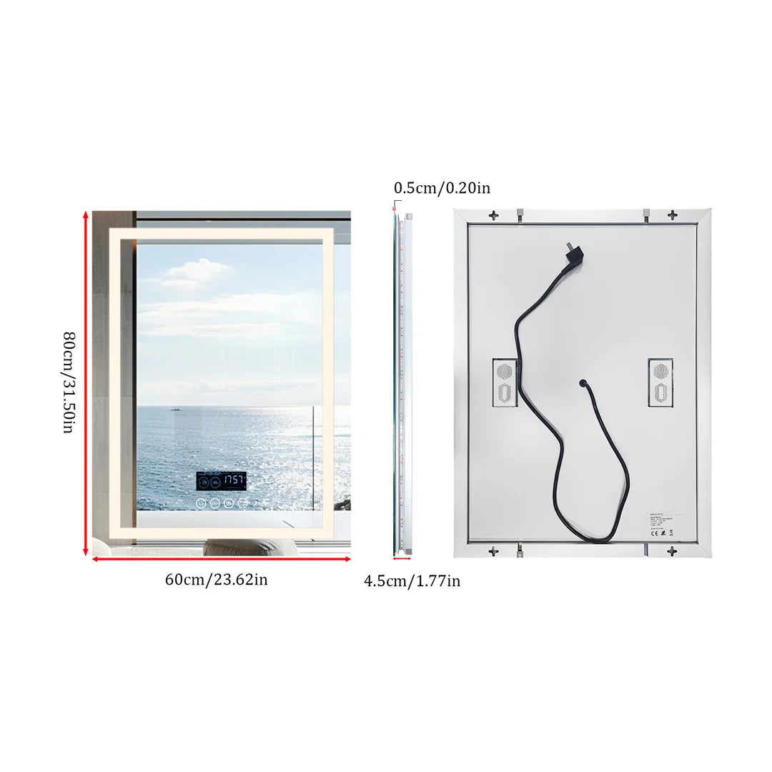 Large Illuminated LED Bluetooth Vanity Mirror(Anti-Fog)