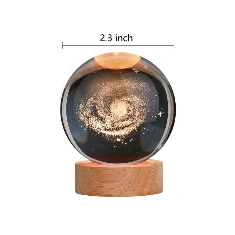 3D Crystal Ball Night Light Lamp