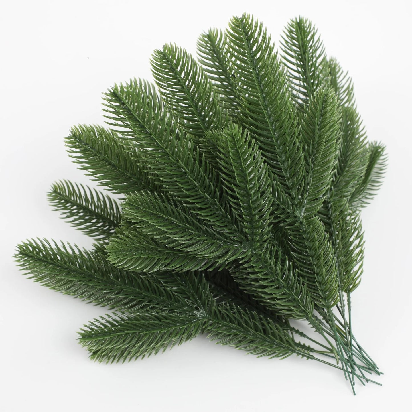 Christmas Pine Branches with Red Berries (10 Pcs)