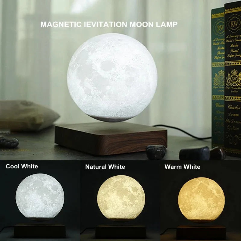 Floating LED Moon Lamp with Magnetic Base