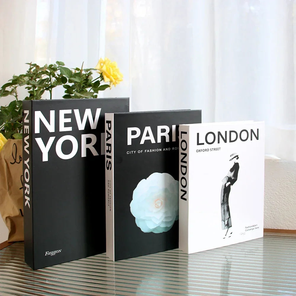 3-Pcs Fashion Fake Book Set (Decoration)