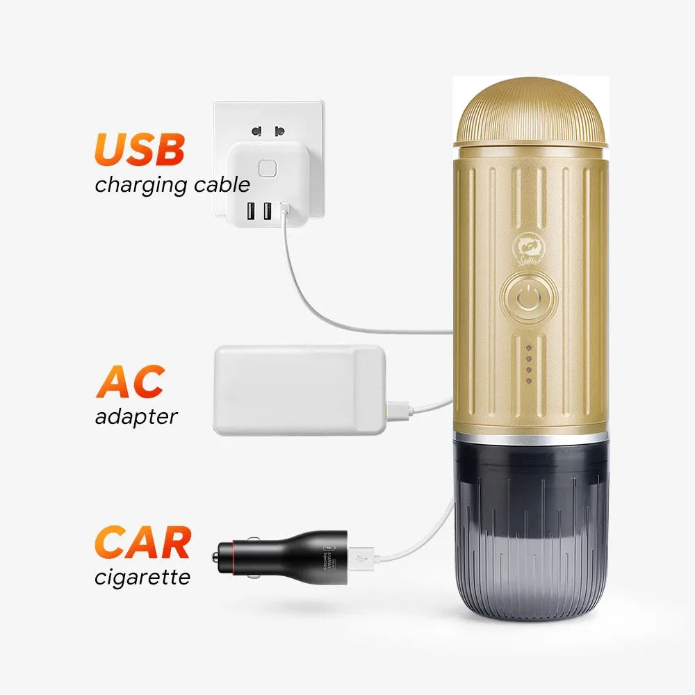 2 in 1 Travel Coffee Maker Electric Portable Espresso Coffee Machine