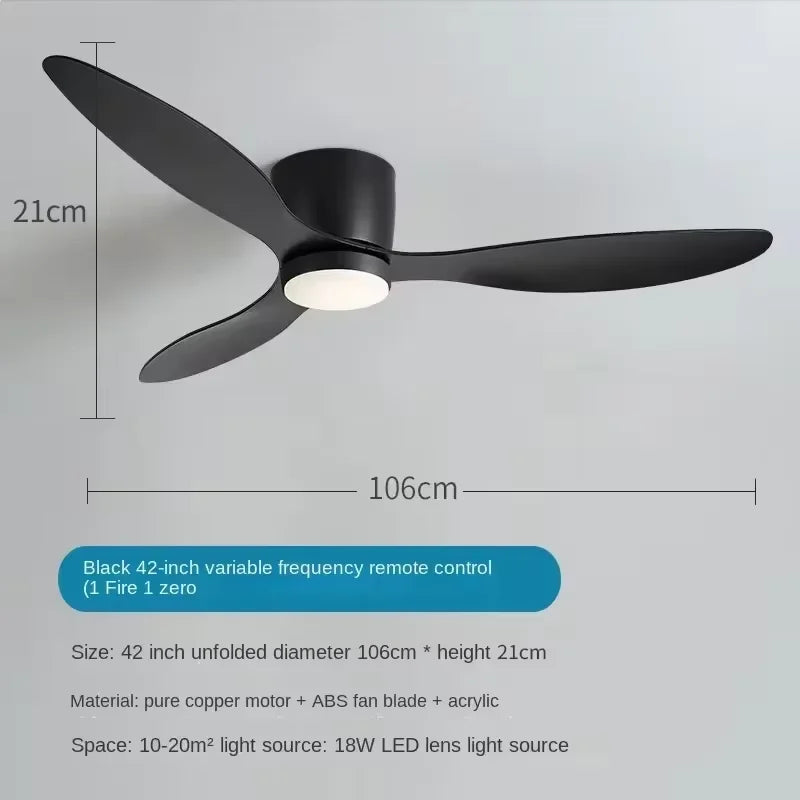 Remote Ceiling Fan &  LED Light