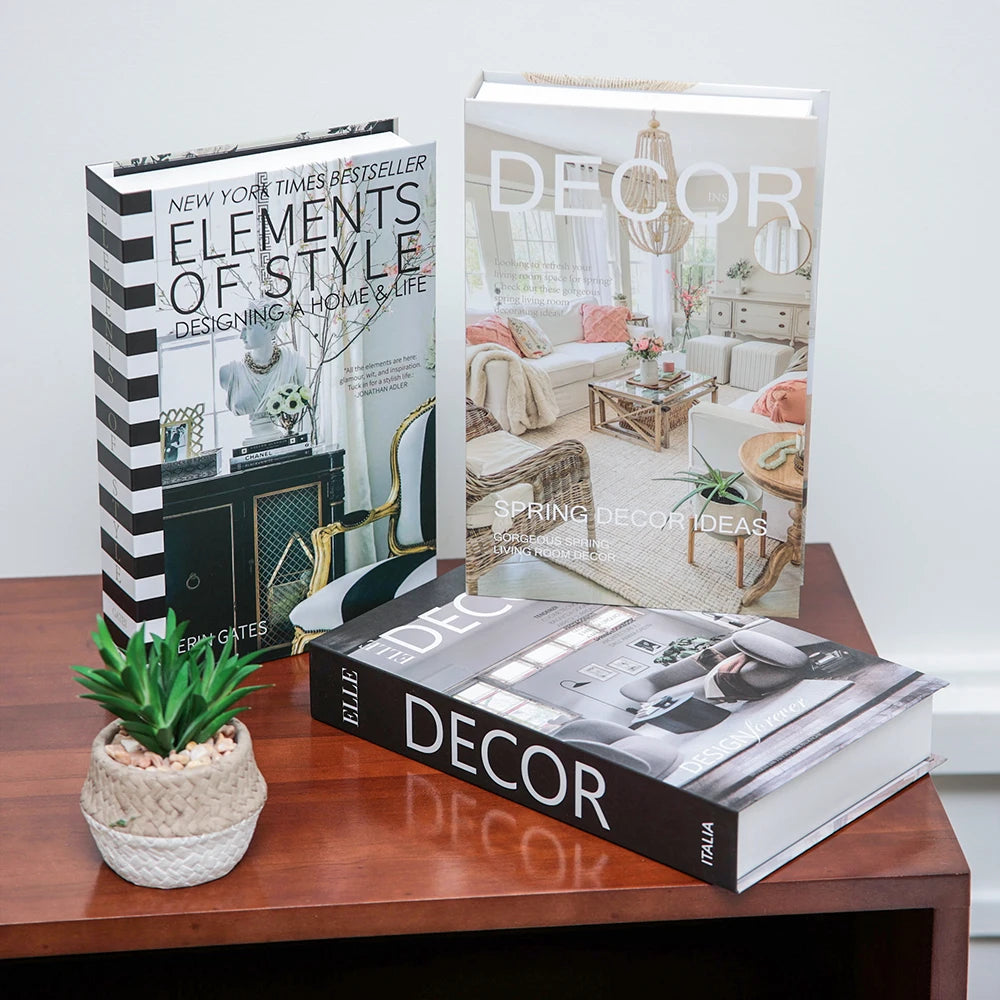 3-Pcs Fashion Fake Book Set (Decoration)