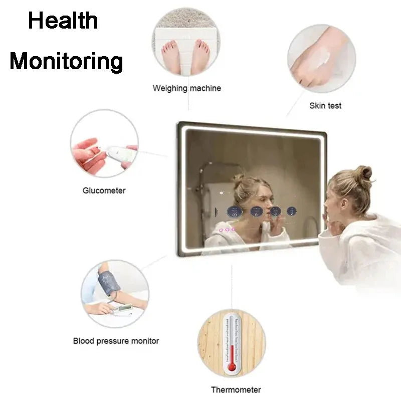 Luxury Glass Smart Mirror with Android TV & LEDs
