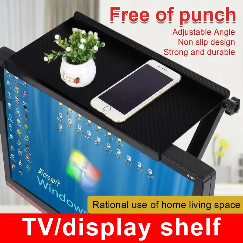 TV/Monitor Top Shelf Storage Rack
