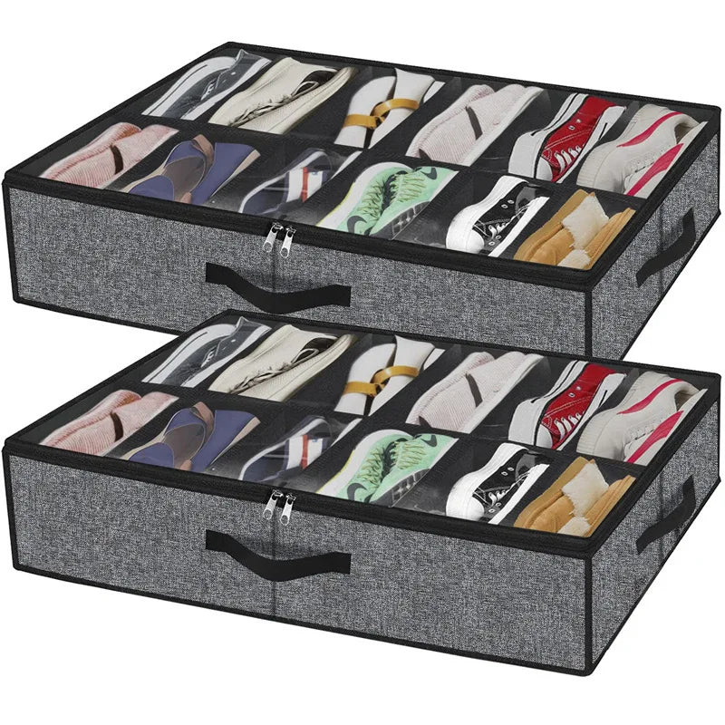 Under-Bed Shoe Organizer (12-Pair)