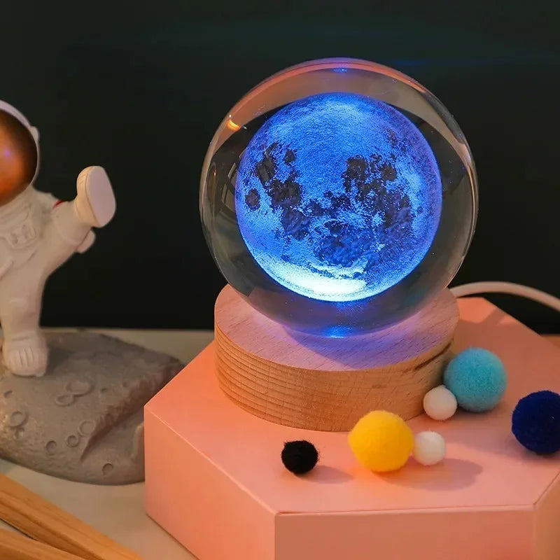 3D Crystal Ball Night Light Lamp