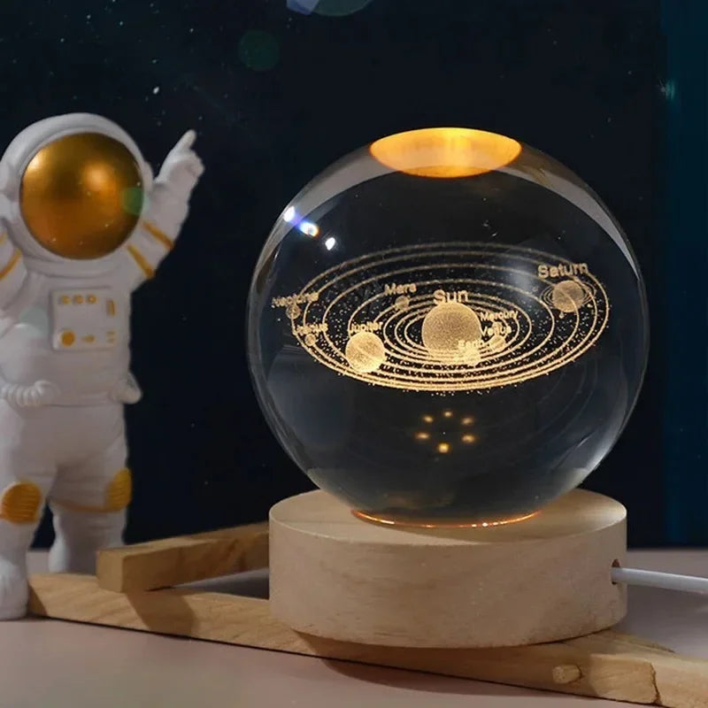 3D Crystal Ball Night Light Lamp