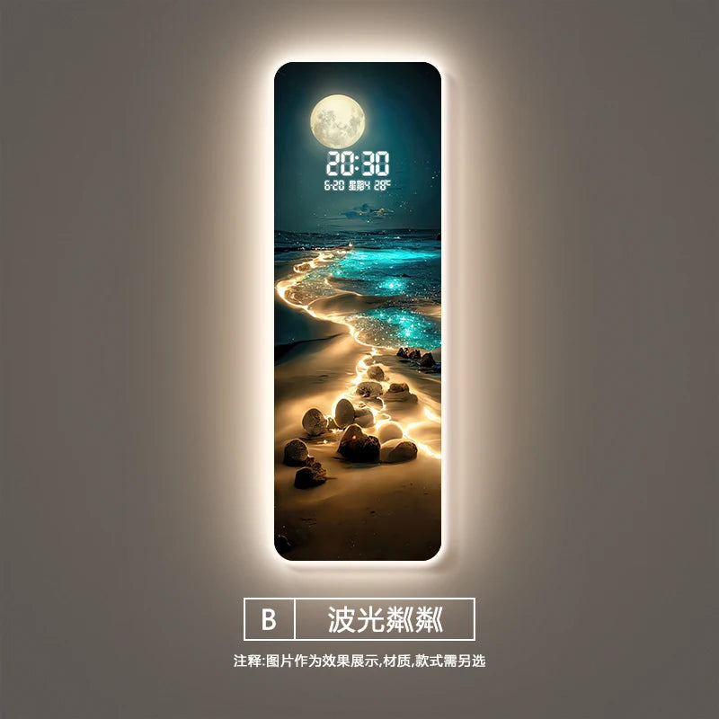 Wave & Moon Clock