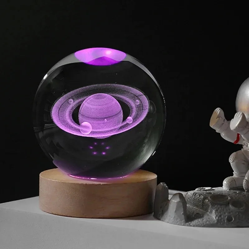 3D Crystal Ball Night Light Lamp