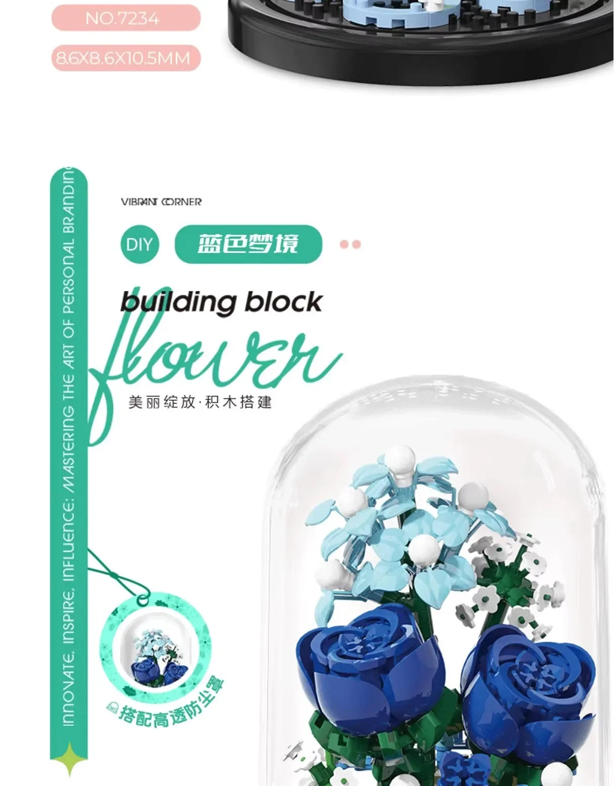 Flower Bouquet Bonsai Building Blocks