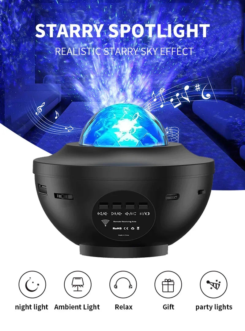 LED Starry Galaxy Projector Night Light