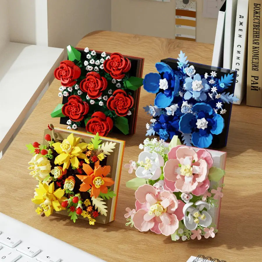 Flower Bouquet Bonsai Building Blocks