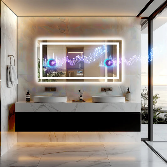 Large Illuminated LED Bluetooth Vanity Mirror(Anti-Fog)