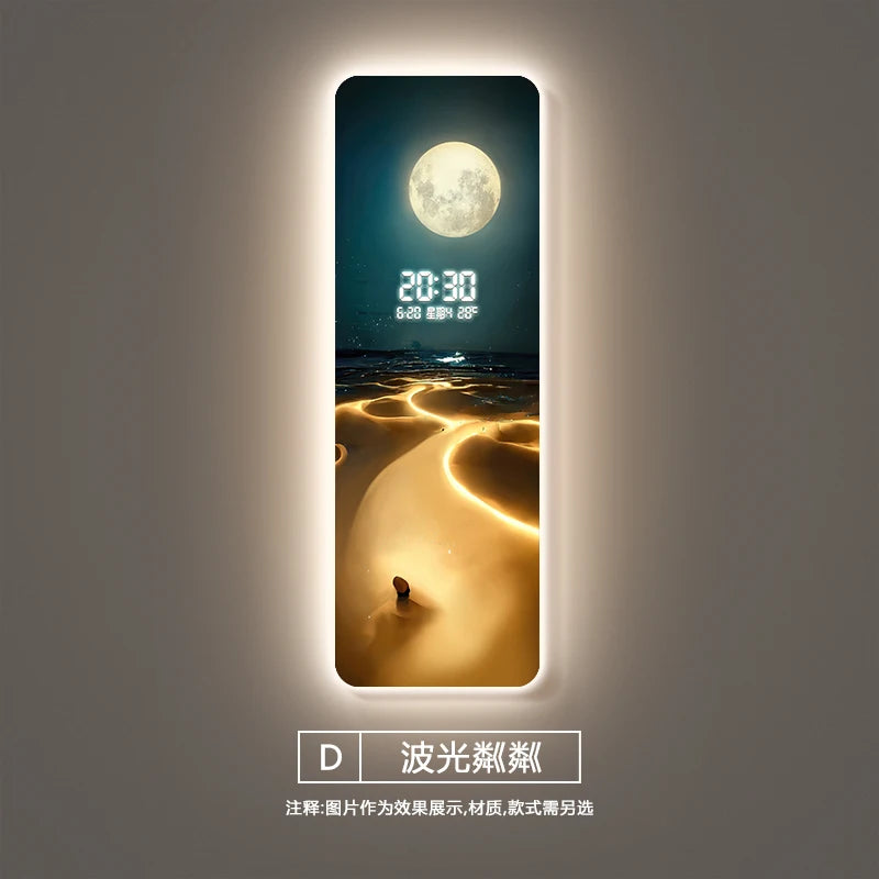 Wave & Moon Clock