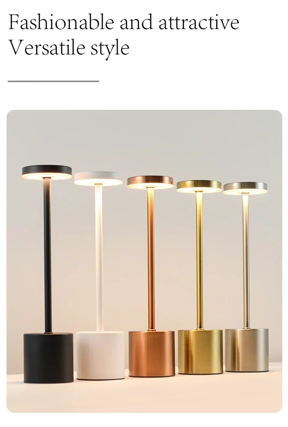 Retro LED Table Lamp Touch Dimmable Desk Lamp
