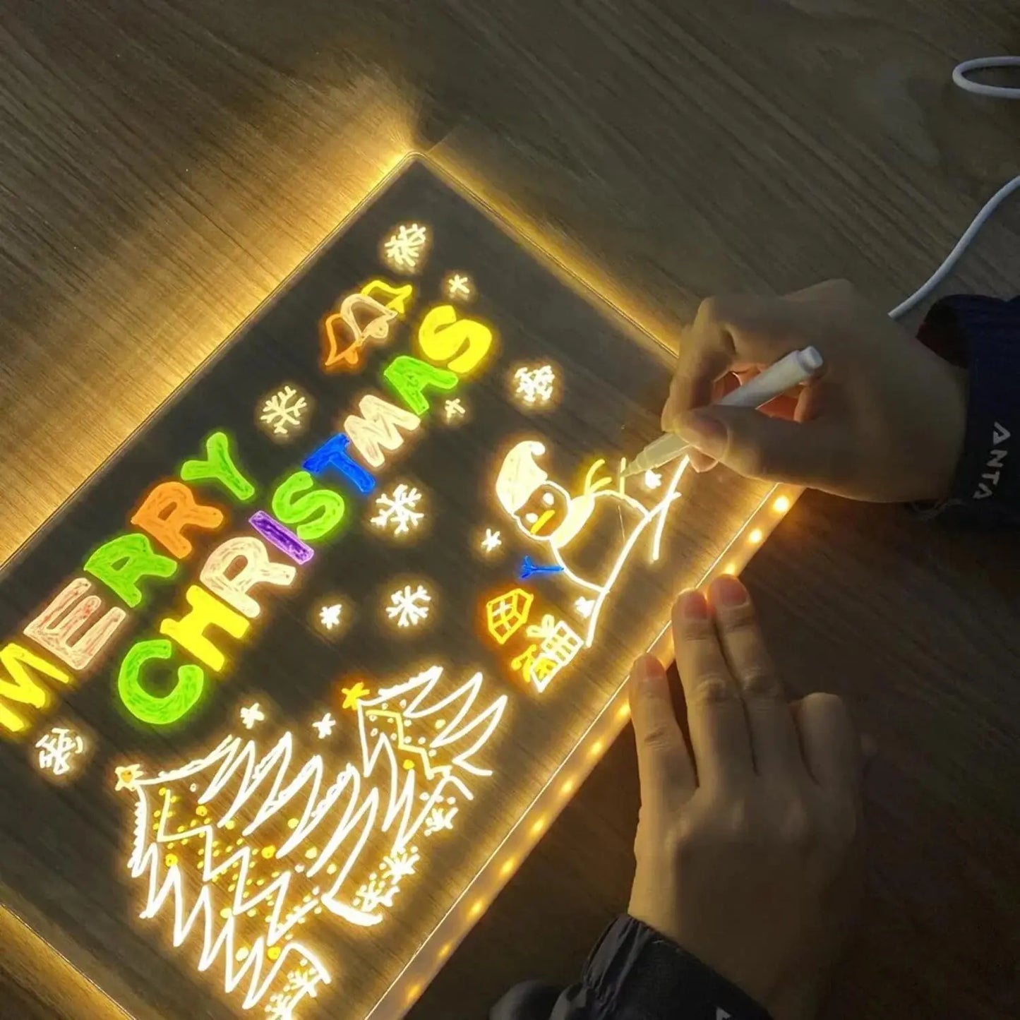 LED Note Board with 7 Color Pens